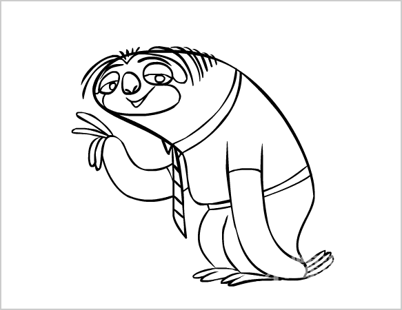 《疯狂动物城》-闪电 让你画出那个快快的树懒