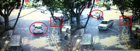 �г���ע���� μ�ϳ���4��·�ڽ���ץ��ʱ���е���