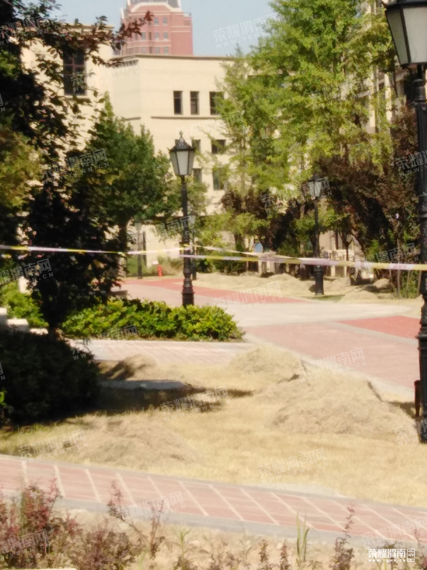 信达美墅拆除违建现场,工作人员操作无人机对拆除情况拍摄监督.